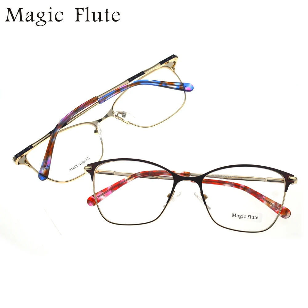 

Free Shipping 2020Glasses Frame Classic Vintage Oculos de grau High Nickel Full Frame Eyeglasses with diamond Temple 5003