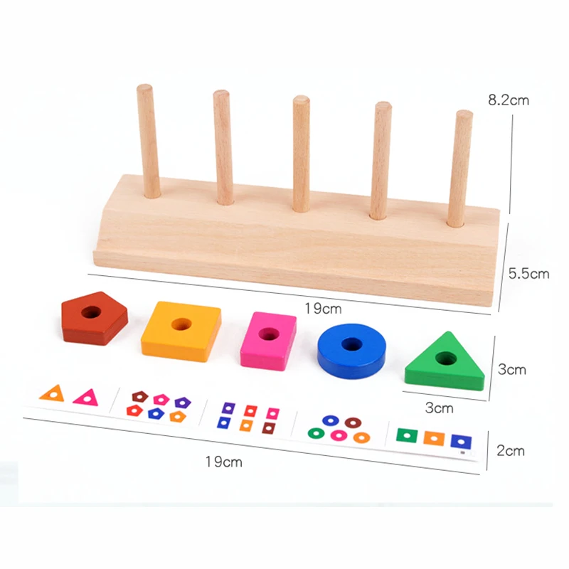 

Geometric Shape Matching Columns Advanced Game Early Childhood Education Color Shape Match Building Block Toy For Boys And Girls