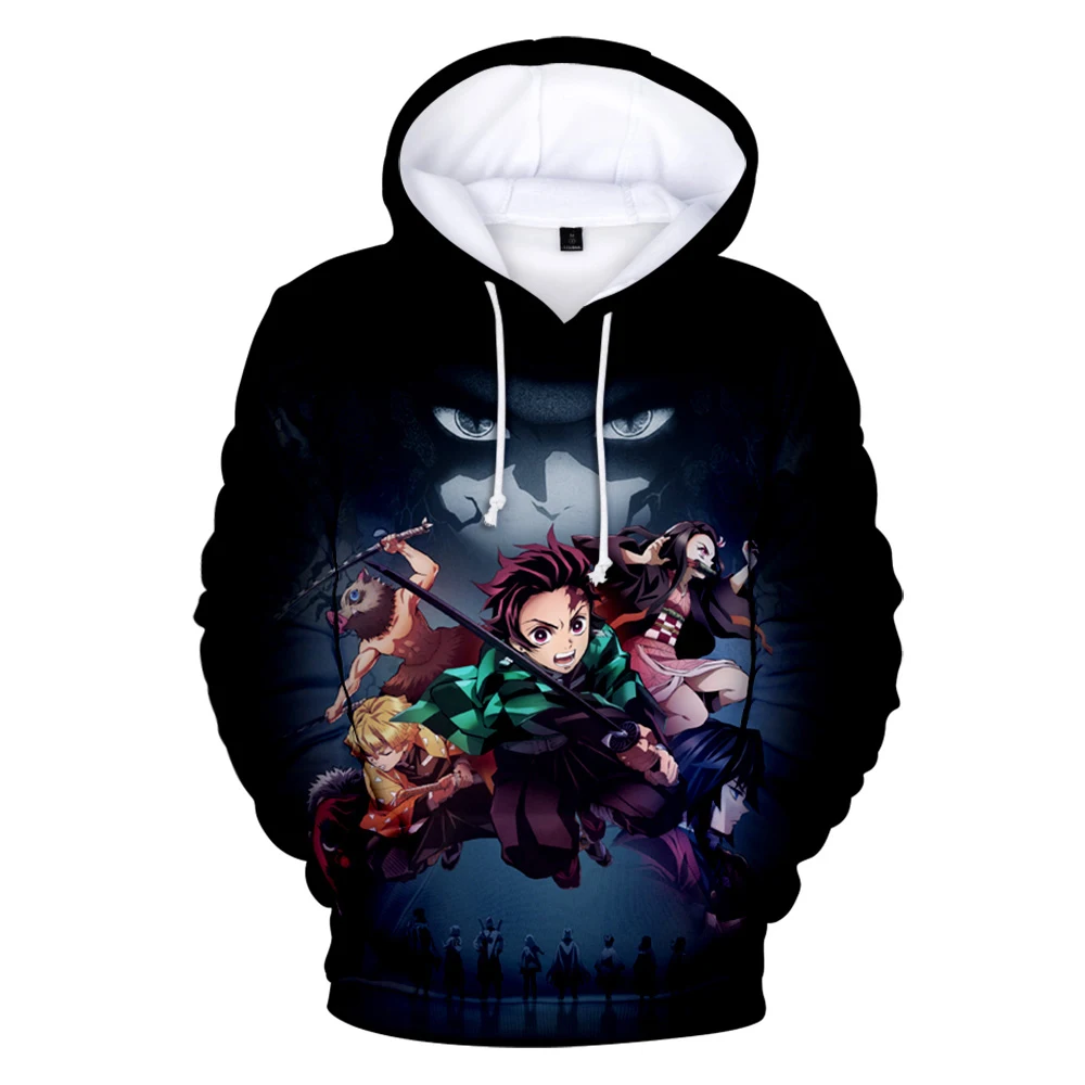 Demon Slayer Anime 3D Hoodies Men Women Casual Harajuku Fashion Print Sweatshirt Autumn Boys Hoodie Clothing | Мужская одежда