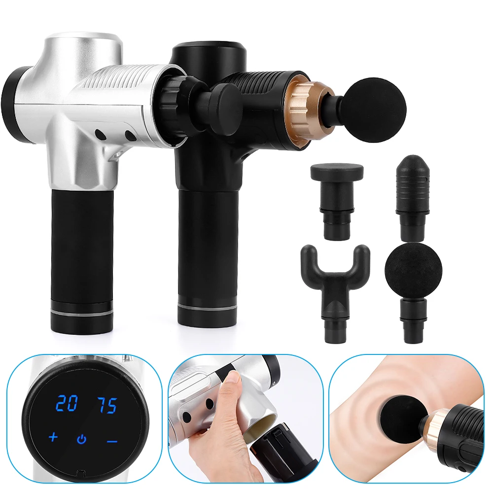 Портативный Массажный пистолет для мышц массажер глубоких тканей