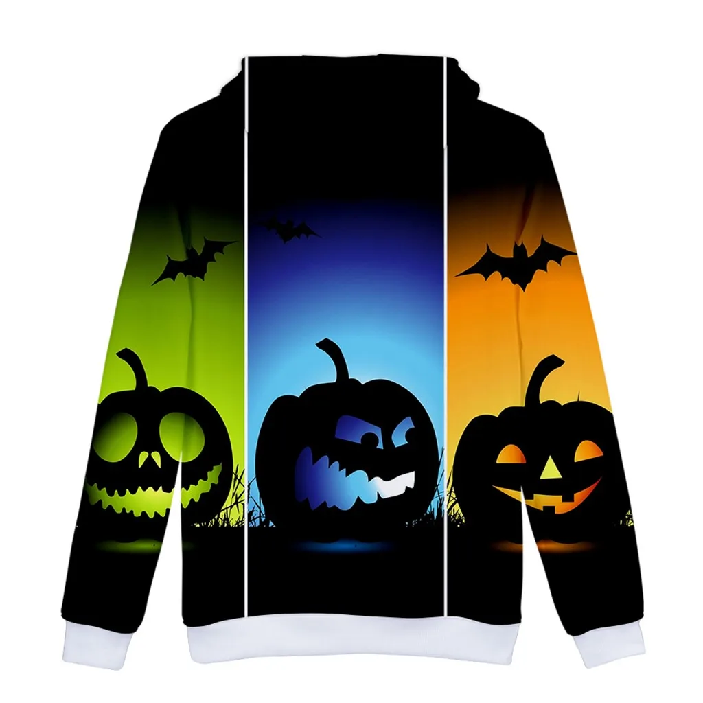 3D Хэллоуин печатных женщин негабаритных толстовки с длинным рукавом Спортивные