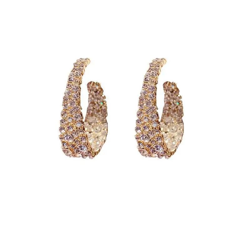 

New style show face small high-end atmosphere decoration fashion women temperament personality exaggerated earring women