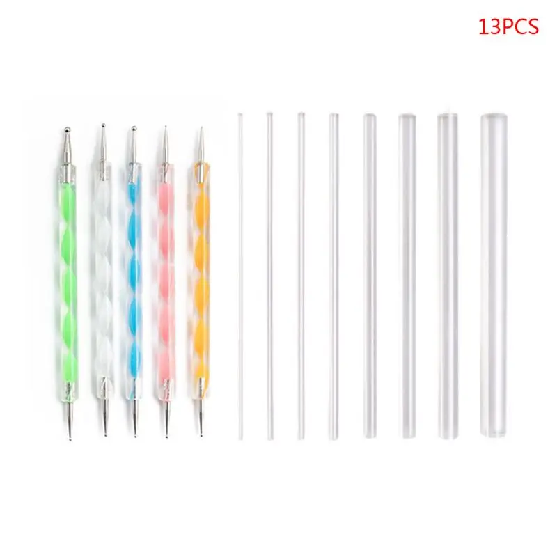 

13pcs Mandala Dotted Tools Set for Painting Rock Acrylic Stick Point Drill Pen T3LB