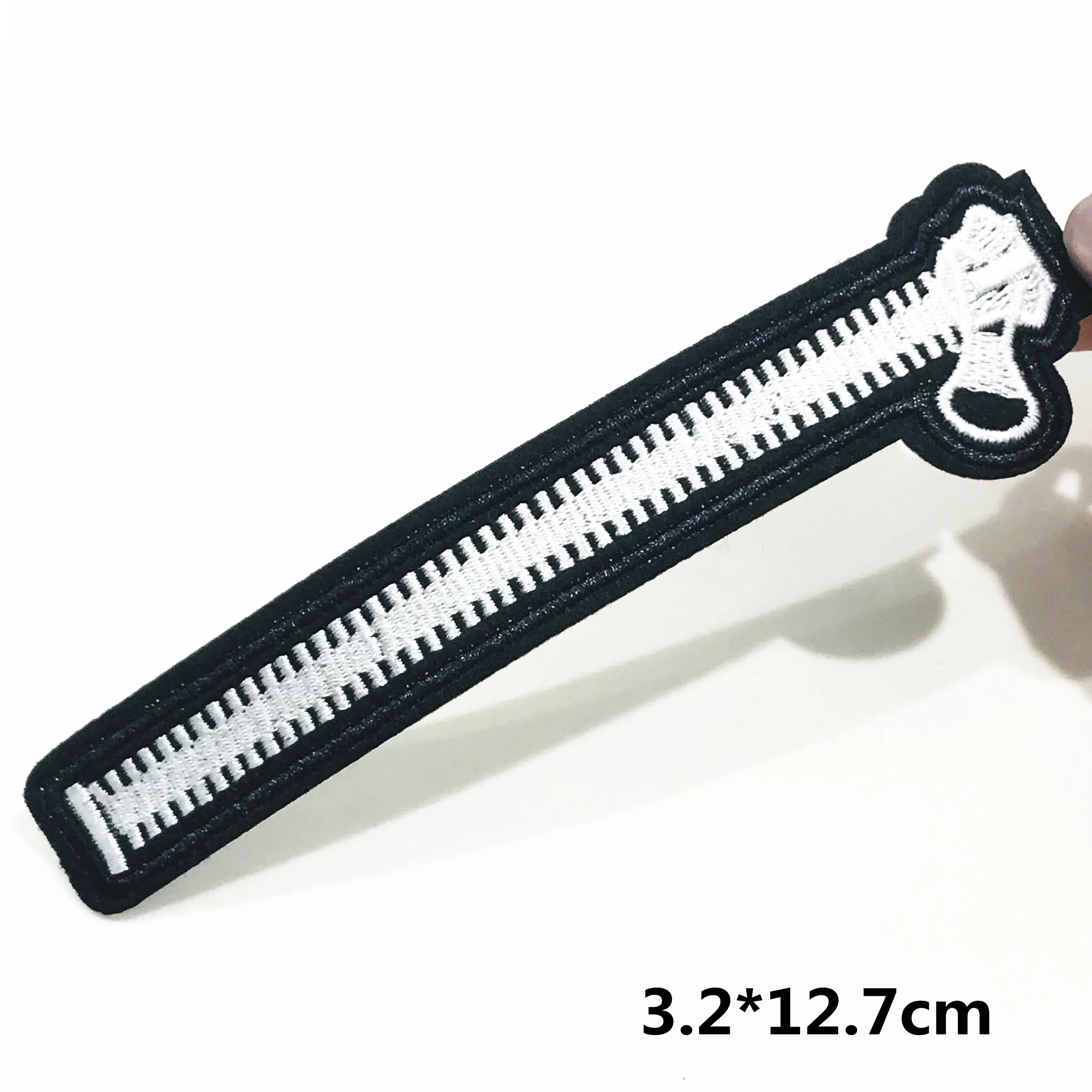 10 шт./компл. черные крутые застежки-молнии сделай сам вышитые термоклейкие