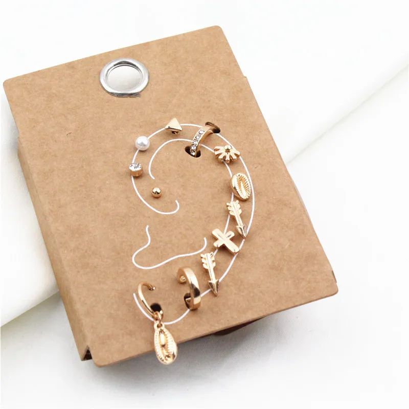 12 шт./лот серьги-пусеты в виде стрелы набор для женщин богемная Геометрическая