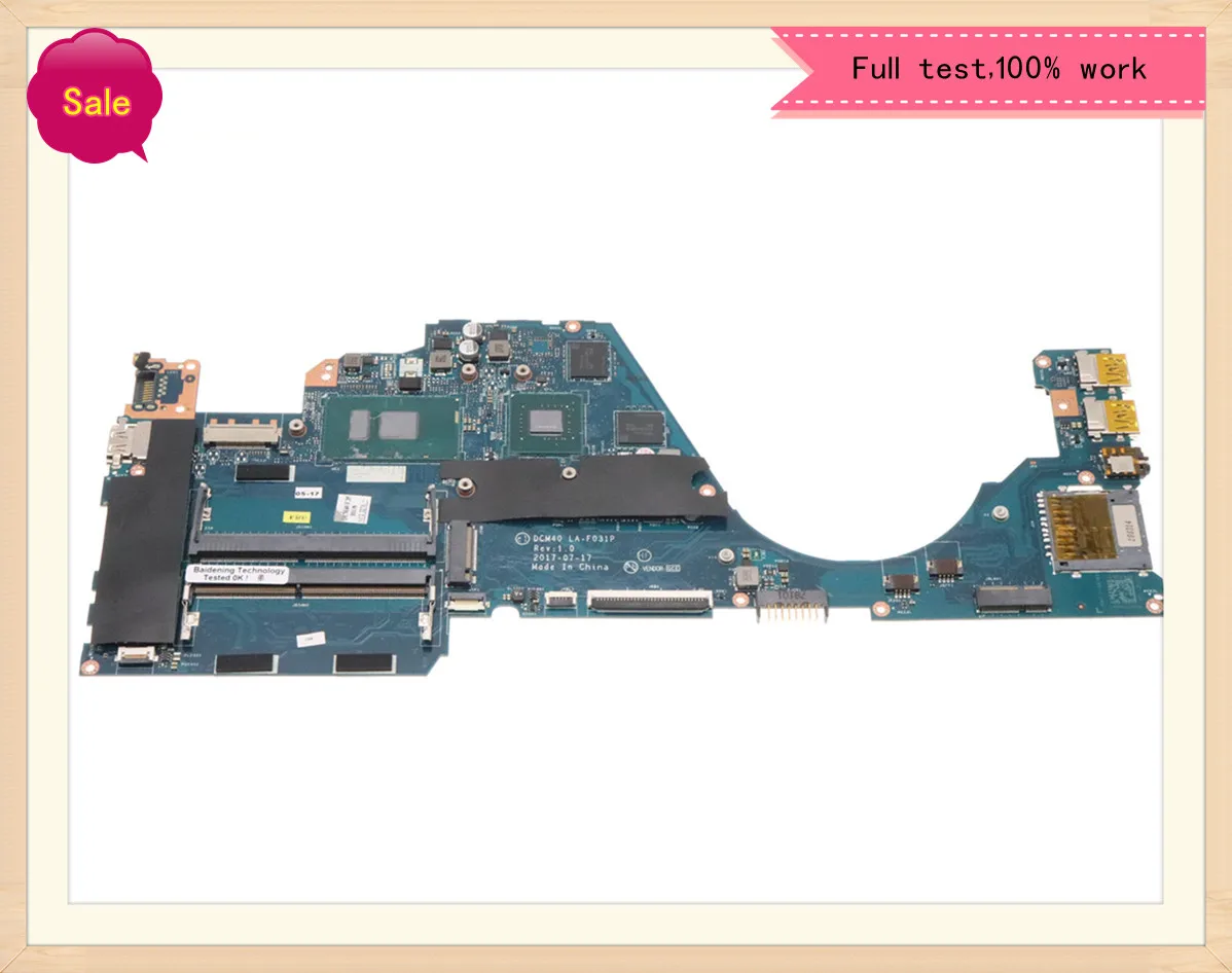 

FOR HP PAVILION 14-BF Laptop Motherboard LA-F031P W/ I5-7200U CPU 940MX GPU 930577-601 930577-501 930577-001 DDR4