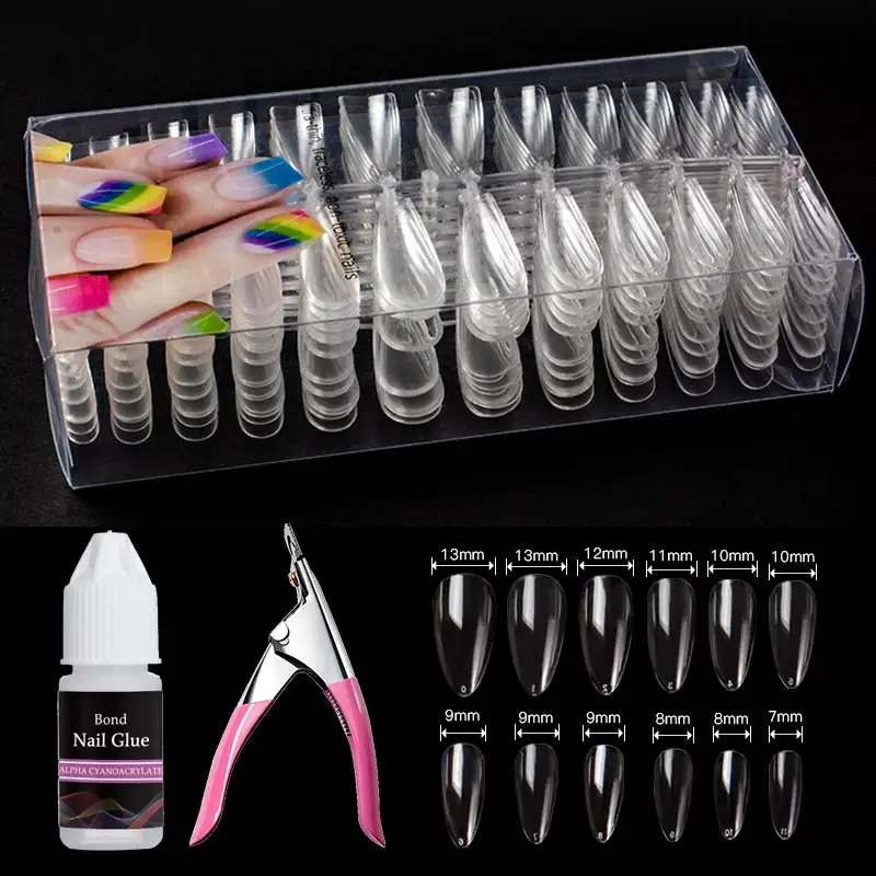 Клей для ногтей Набор накладных блестящее художественное оформление с кисточкой