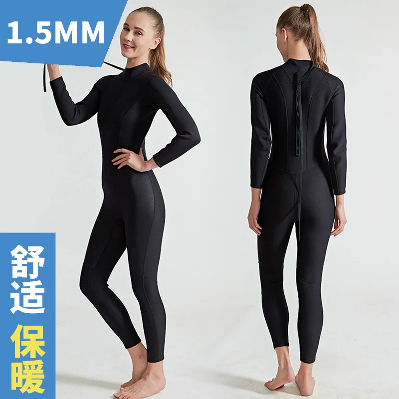 Hot selling Sharbat 1.5mm diving suit men's one piece long sleeve warm Swimsuit Large women's snorkeling surfsuit |