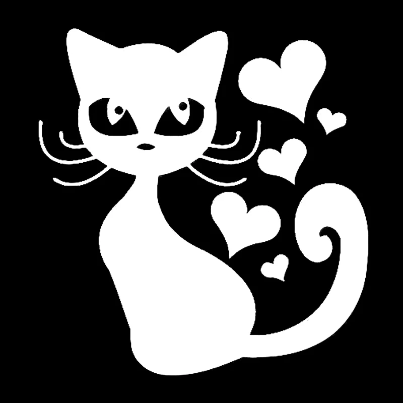 

Car Sticker Cat Animal Heart Fashion Car Sticker Car Motorcycle Exterior Accessories Waterproof PVC Decals 15cm*14.2cm