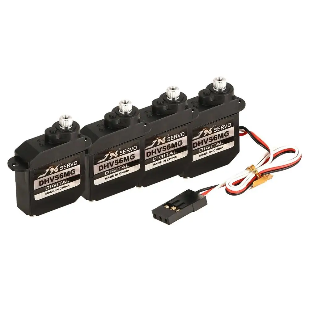4 шт. JX PDI-DHV56MG мини рулевой крутящий момент Цифровой Металлический Редуктор Бессердечный сервопривод для RC маленький самолет с неподвижным крылом модель самолета RC запасной