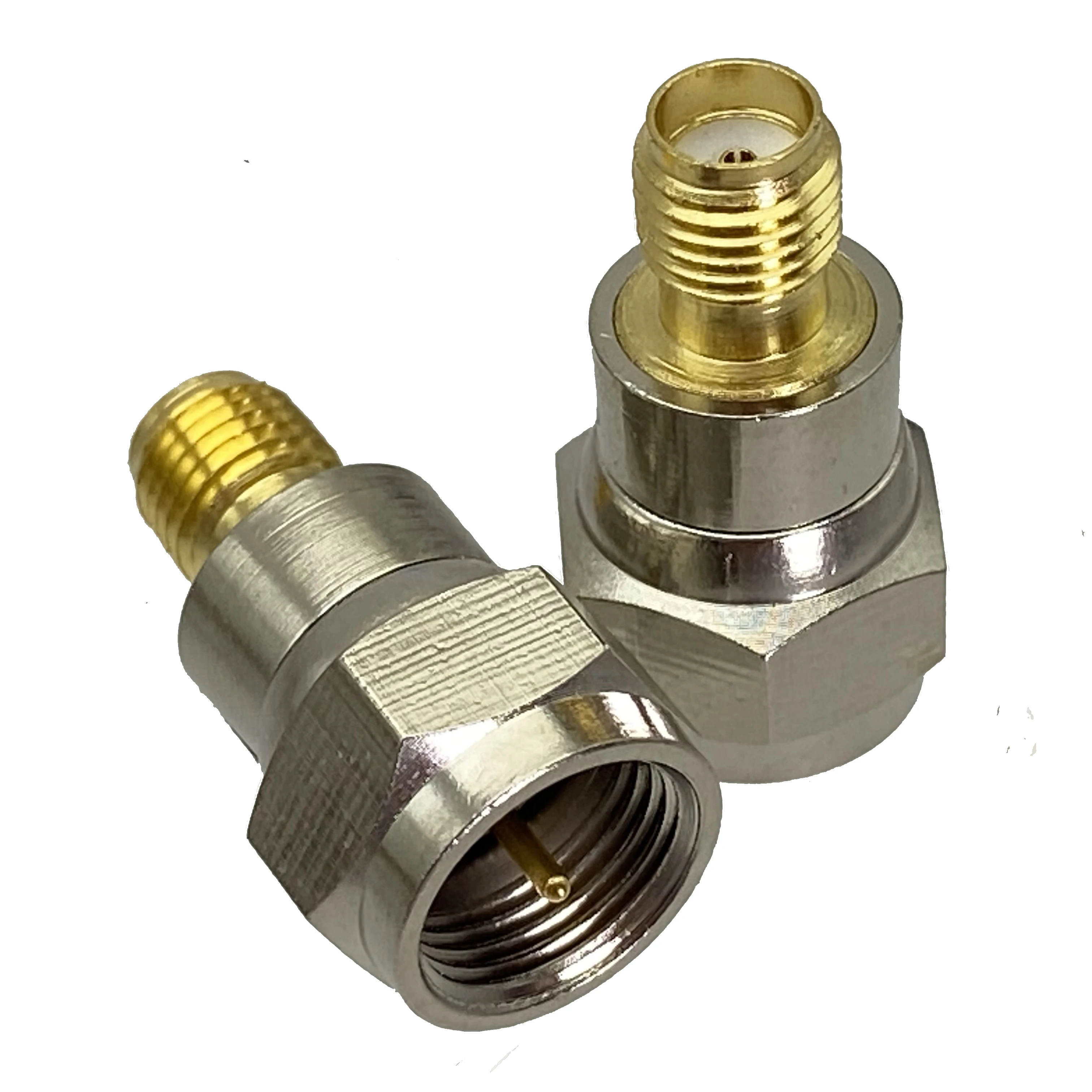 10pcs Conversion Adapter F TV male plug M to SMA female jack RF Coaxial connector for radio Wire Terminas