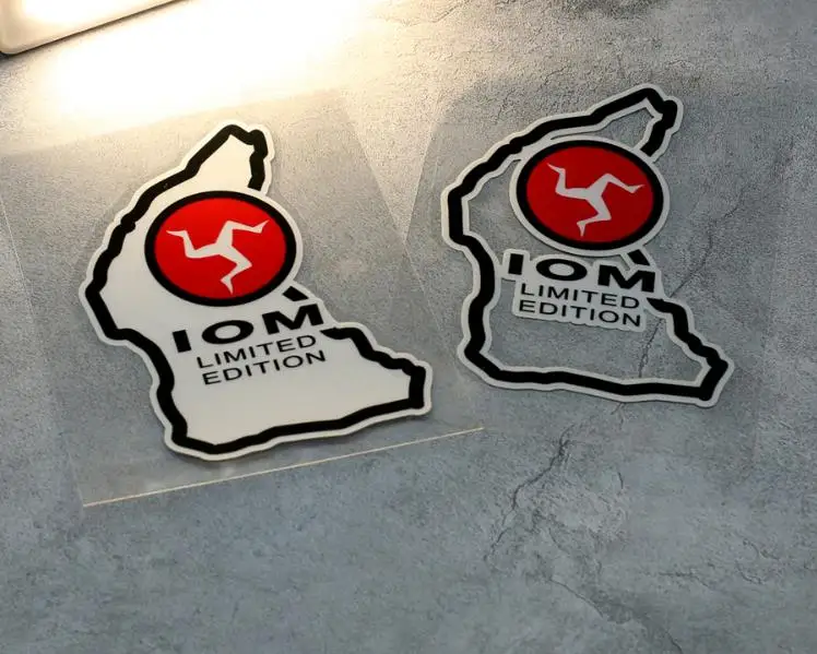 Наклейка на шлем с изображением острова Мэна для гонок йома Великобритании