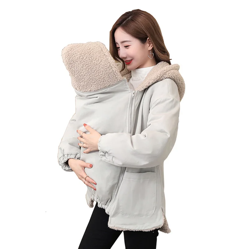 

Winter Thicken Maternity Coats Fashion Baby Carrier Kangaroo Jacket Clothes For Pregnant Women maternity coats Pregnancy Coats
