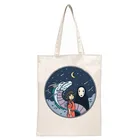 Женская Холщовая Сумка Miyazaki Hayao Spirit Away, дамские сумочки Тоторо для студии, повседневные женские сумки на плечо для покупок, тоут для девушек