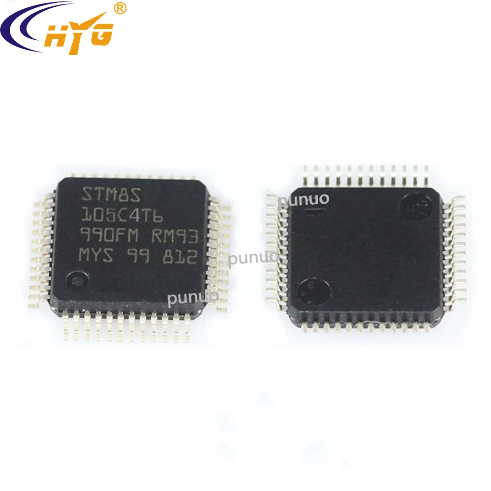 Оригинальная аутентичная Инкапсуляция STM8S105C4T6 QFP48 8b MCU 10b ADC 32Kb Flash 2 95-5 5 В таймеры
