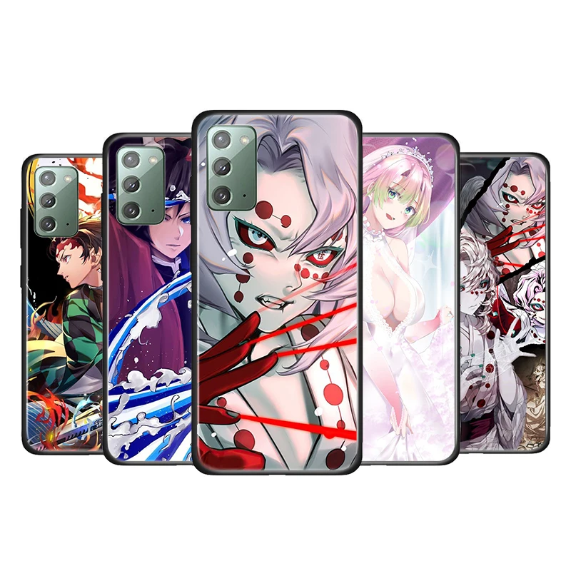 

Hot Anime Demon Slayer for Samsung Galaxy Note 20 Ultra 10 Plus 5G M62 M60S M40 M31S M21 M10 F52 Soft Black Phone Case