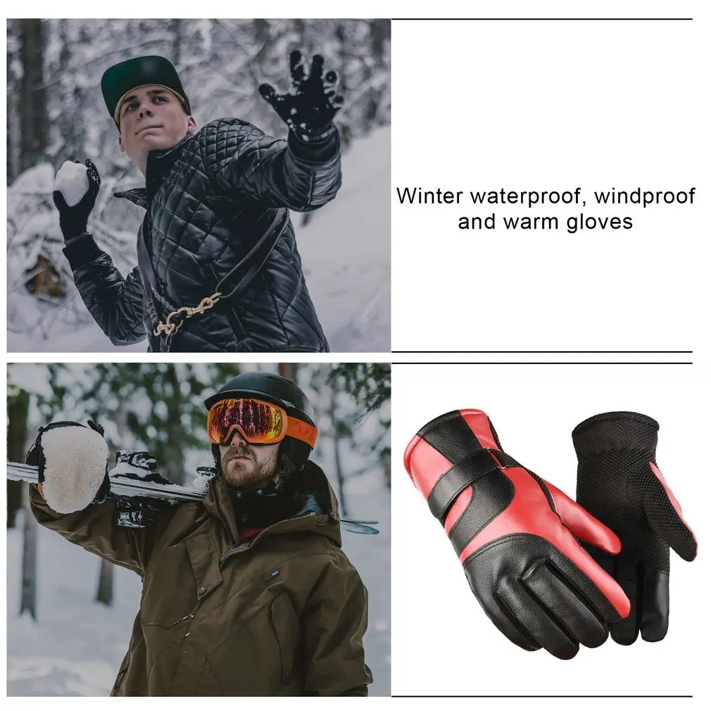 

Touch Screen Winter Ski Gloves Waterproof And Windproof Suitable For Motorcycle Riding Bicycle Riding Snow Sports