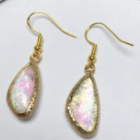 trend hot selling artificial opal simple wild earrings jewelry exquisite party gifts dangler for women girlfriends 11x23mm