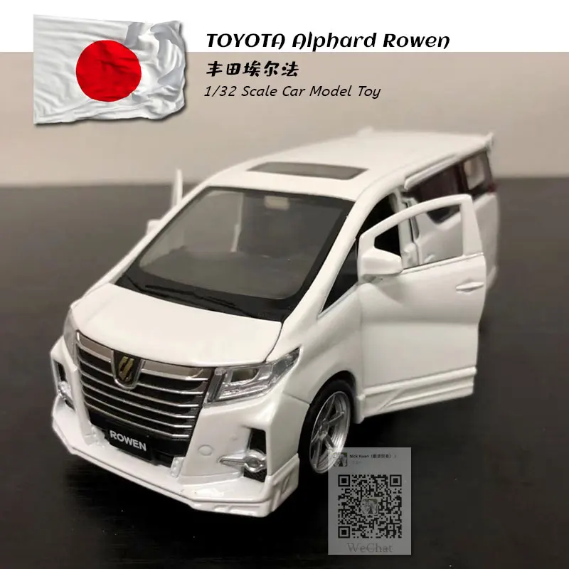 JK 1/32 Scale Sound&Light Car Model Toys TOYOTA Alphard Rowen MPV Diecast Metal Pull Back Car Model Toy For Gift,Kids,Collection
