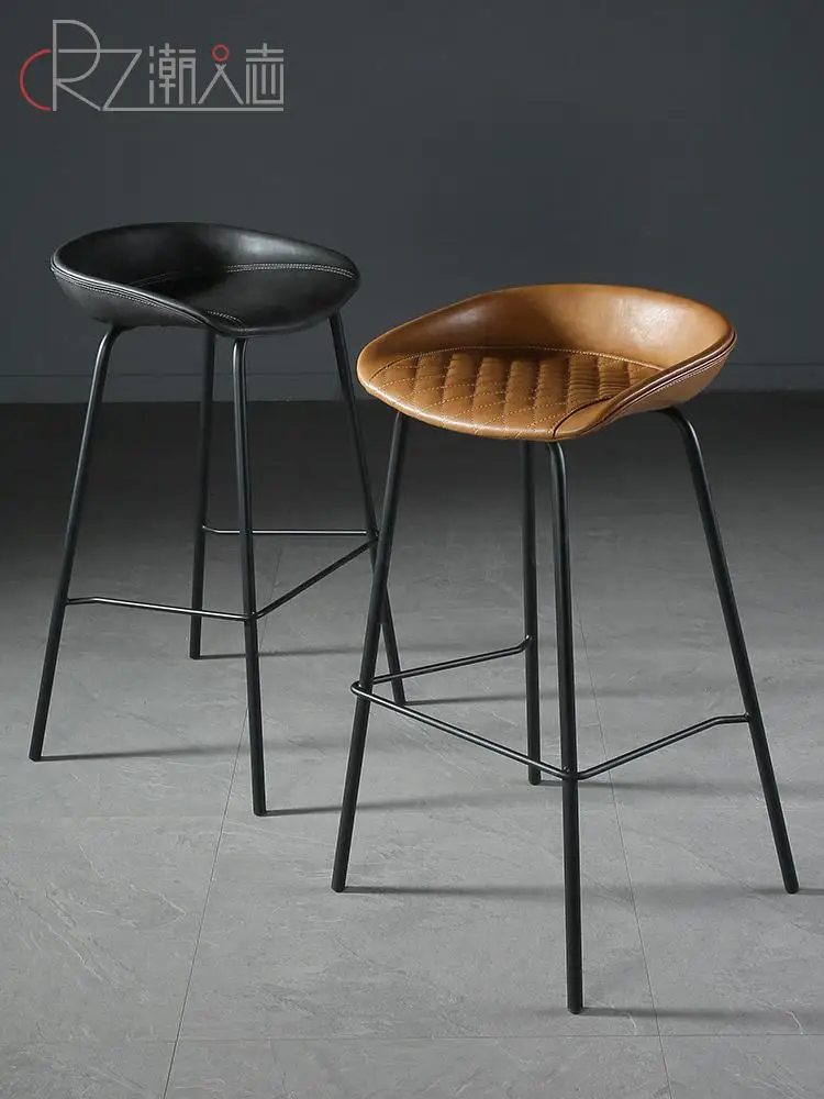 Барный стул в стиле лофт индастриал железный индивидуальный барный простой