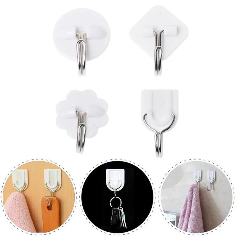 

Self Adhesive Wall Hooks Cartoon Plastic Sticky Hanging Hook Hat Bag Robe Hats Bag Key Wall Hanger Self Adhesive Wall Hooks