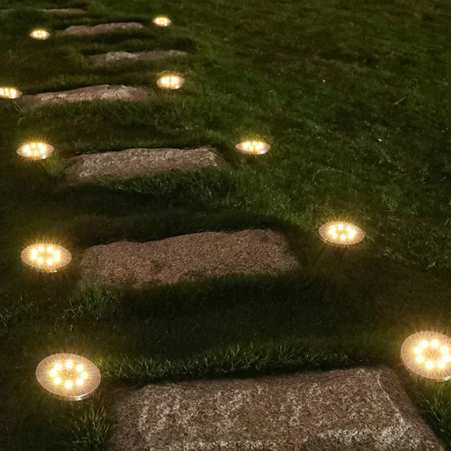 BEIAIDI 4 шт. на солнечных батареях наземный светильник 8LED открытый сад подземный