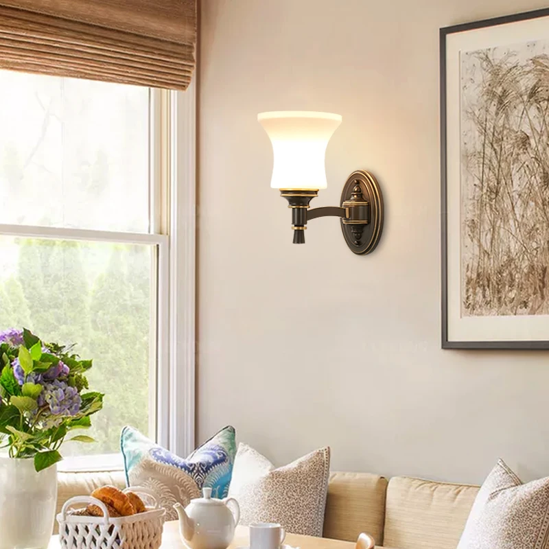 

AOSONG Indoor Wall Lamps Fixture Copper Modern LED Sconce Contemporary Creative Decorative For Home Foyer Corridor Bedroom