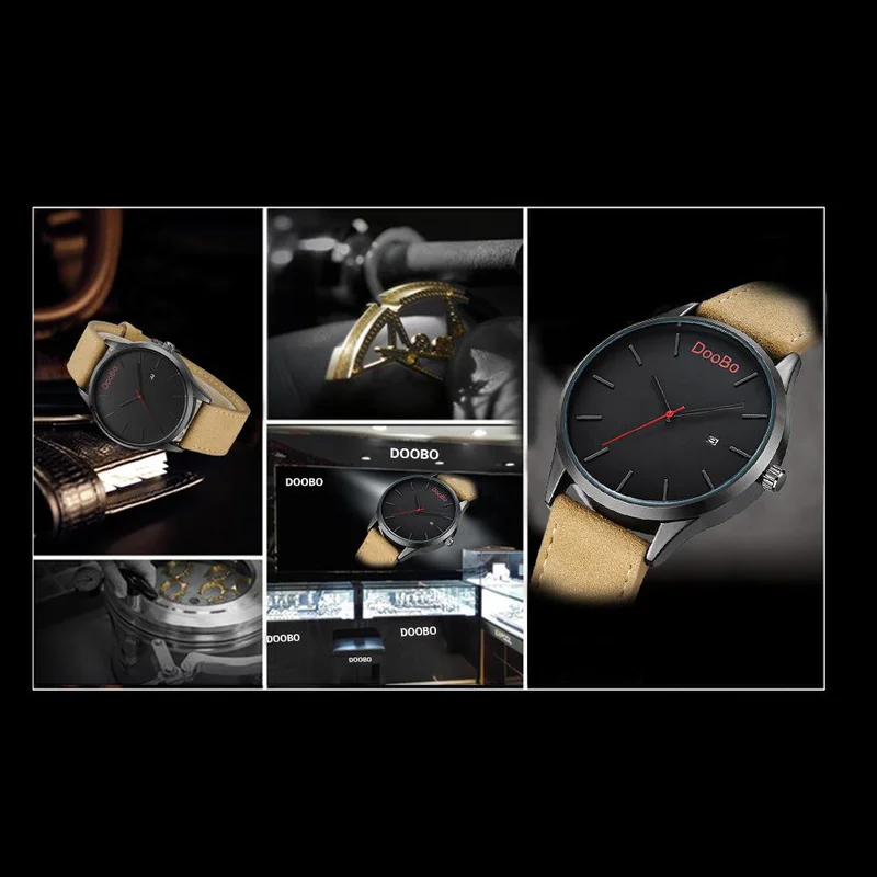 

Men Watches Luxury Business Quartz Watch Leather Band Dial Casual Bracelet Watch Simple Male Wristwatch Watch Clock