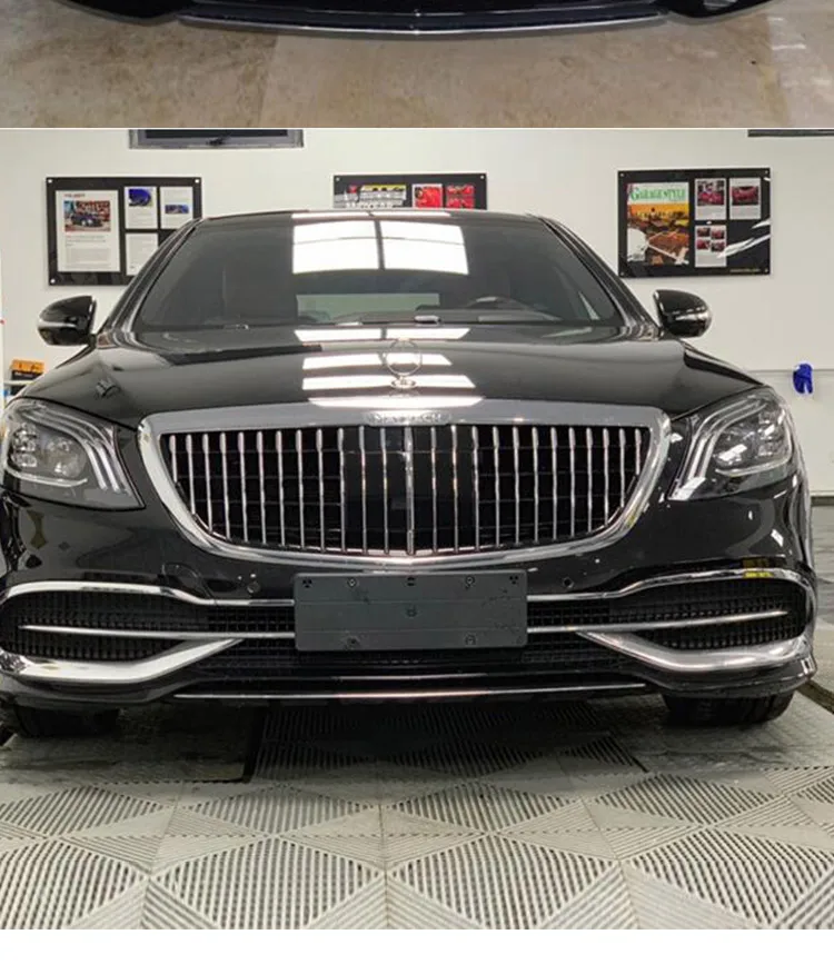 ABS передняя средняя решетка гоночные решетки для Mercedes Benz s-класса w222 S680 Tunning To Maybach style