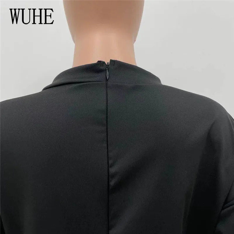

WUHE Loose Casual Jumpsuits Short Sleeve V Neck Pockets Elegant Women Office Work Party Club Sports Fitness Streetwear Overalls
