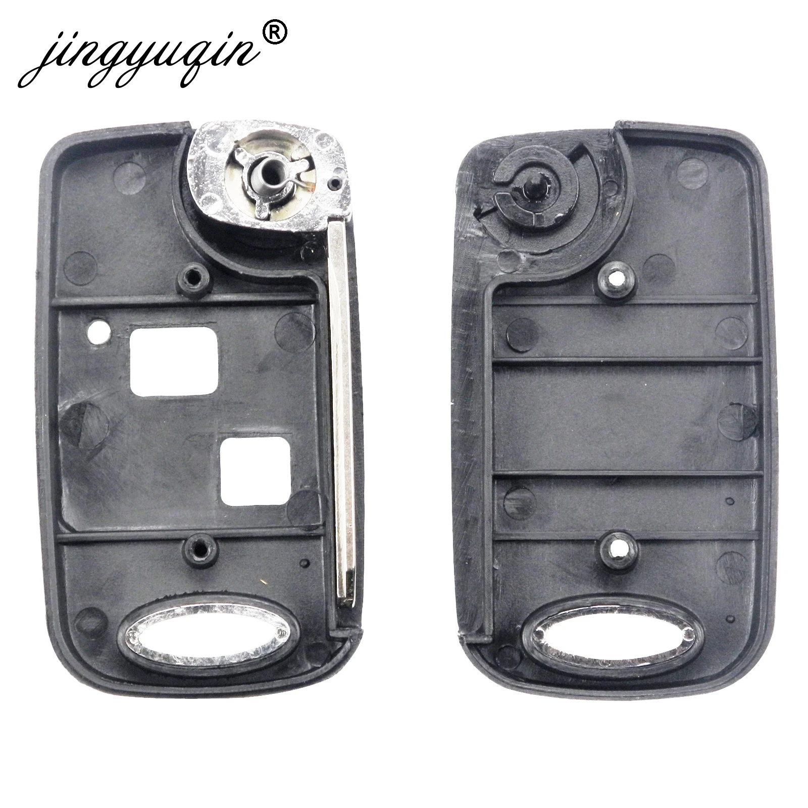 Jingyuqin флип 2 кнопки дистанционного ключа оболочки для Toyota RAV4 Avalon Echo Prado Tarago Camry Tarago TOY43/TOY47 TOY48 Fob чехол