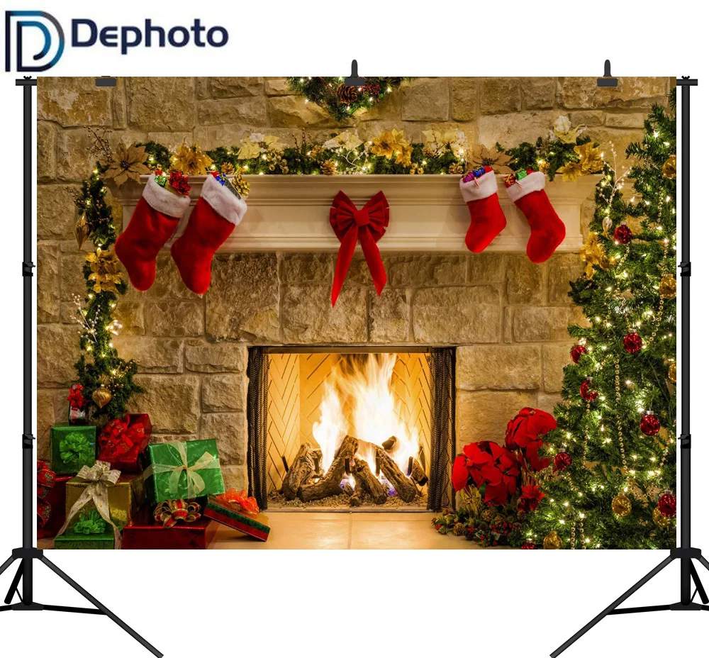 Dephoto подарочные носки с рождественской елкой фоны для фотосъемки изображением