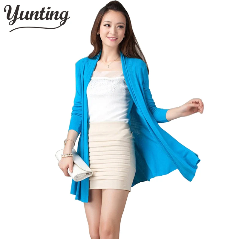 Женский длинный вязаный кардиган Кардиган большого размера пончо осень 2020|long