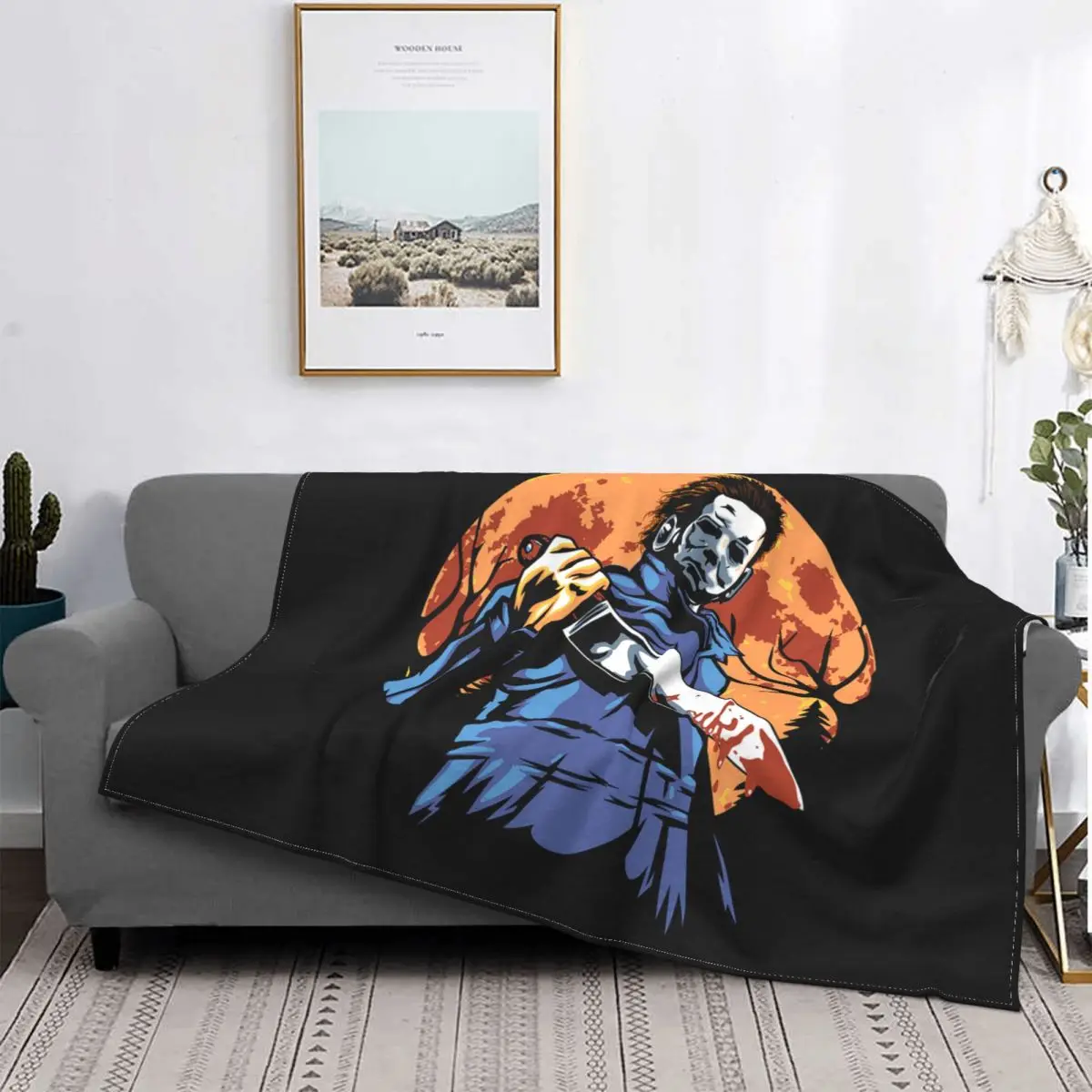 

Ужасная пленка Майкла Майерса, флисовая пленка кораллена, Готическая пленка на Хэллоуин для улицы