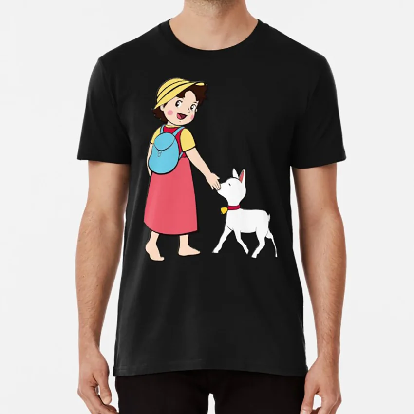 Футболка Heidi and litle goat швейцарский комикс Аниме heidi alps мультяшный ТВ сериал