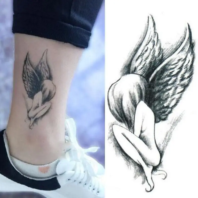 

Creative Angel Wing Tattoo Sticker Girl Design Waterproof Temporary DIY Arm Body Art Decal Tattoo Sticker