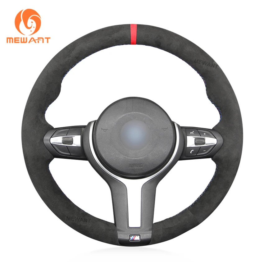 Черный Алькантара темно серый чехол рулевого колеса автомобиля кобура для BMW M Sport