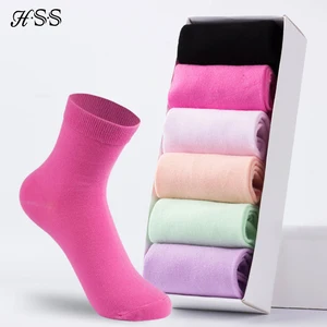 Носки женские HSS, хлопок, цвет в ассортименте, 1 пара