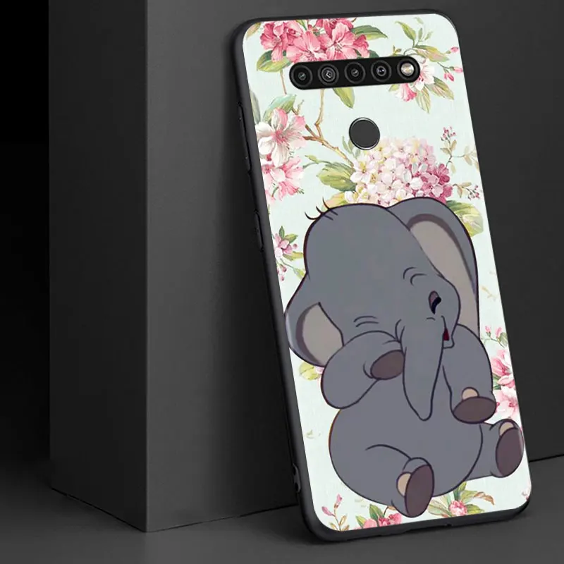 

Dumbo cute Disney for LG G8 G8S G8X V30 V35 V40 V50 V60 ThinQ Q60 K40 K50 K51 K61 K71 K92 K62 Soft Black Phone Case