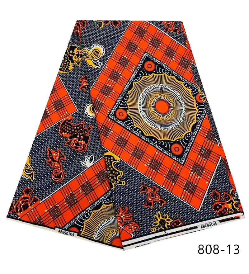 Вечерние платья из 100% полиэстера 6 ярдов с вощёным принтом в африканском стиле