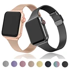 Миланская петля для ремешка для Apple Watch 40 мм 44 мм correa 42 мм 38 мм металлический тонкий браслет из нержавеющей стали iWatch series 7 6 5 4 SE ремешок