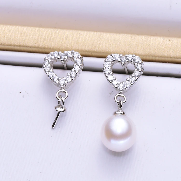 Красивые крепления для сережек в форме сердца фурнитура комплектующие ювелирных