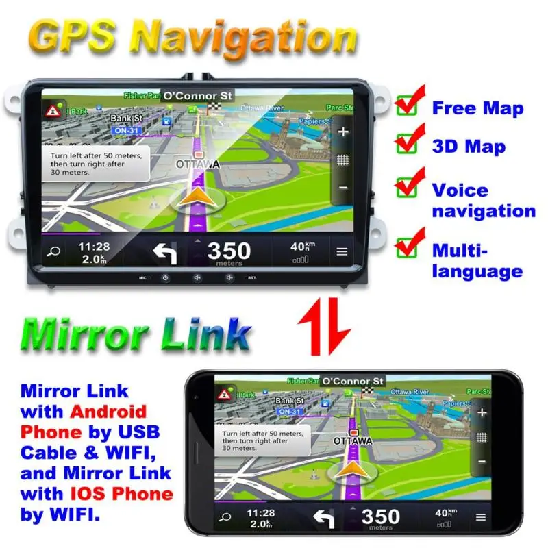 9 &quot 2Din Android автомобильный MP5 плеер GPS навигация Bluetooth WiFi FM для VW SEAT Altea ab 05/2004 Toledo