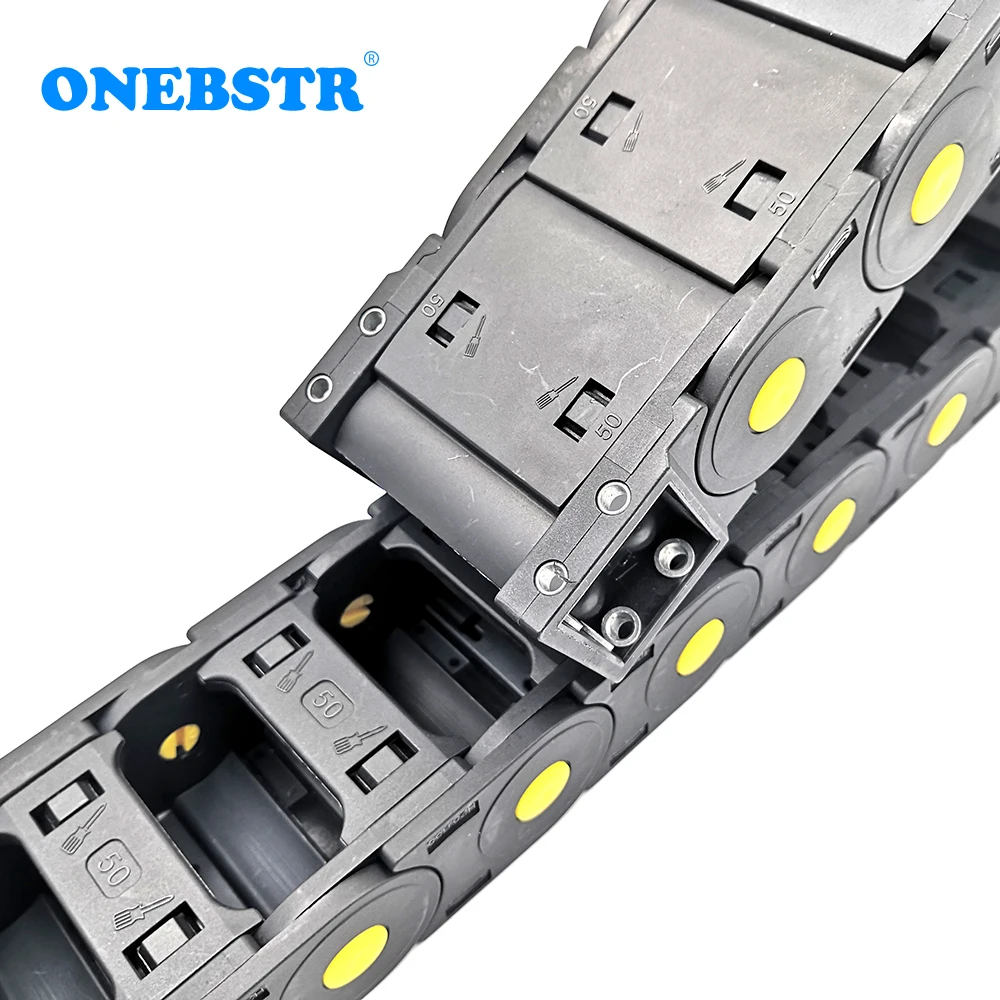 JFLO 1Meter 80 Series Tanks Towline Drag chain Wire Carrier cable Semi-enclosed interior opening Protection chain
