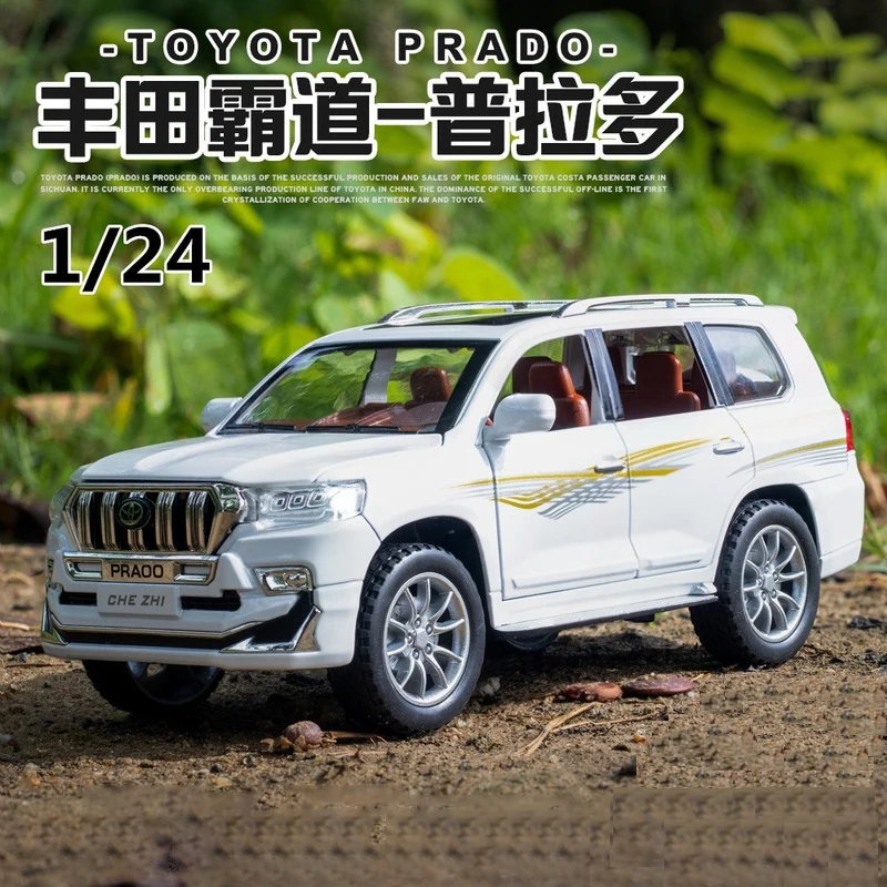 

Новинка 1:32 1:24 TOYOTA LAND CRUISER PRADO металлическая модель автомобиля из сплава игрушки с откидной спинкой для детей подарки на день рождения Беспла...