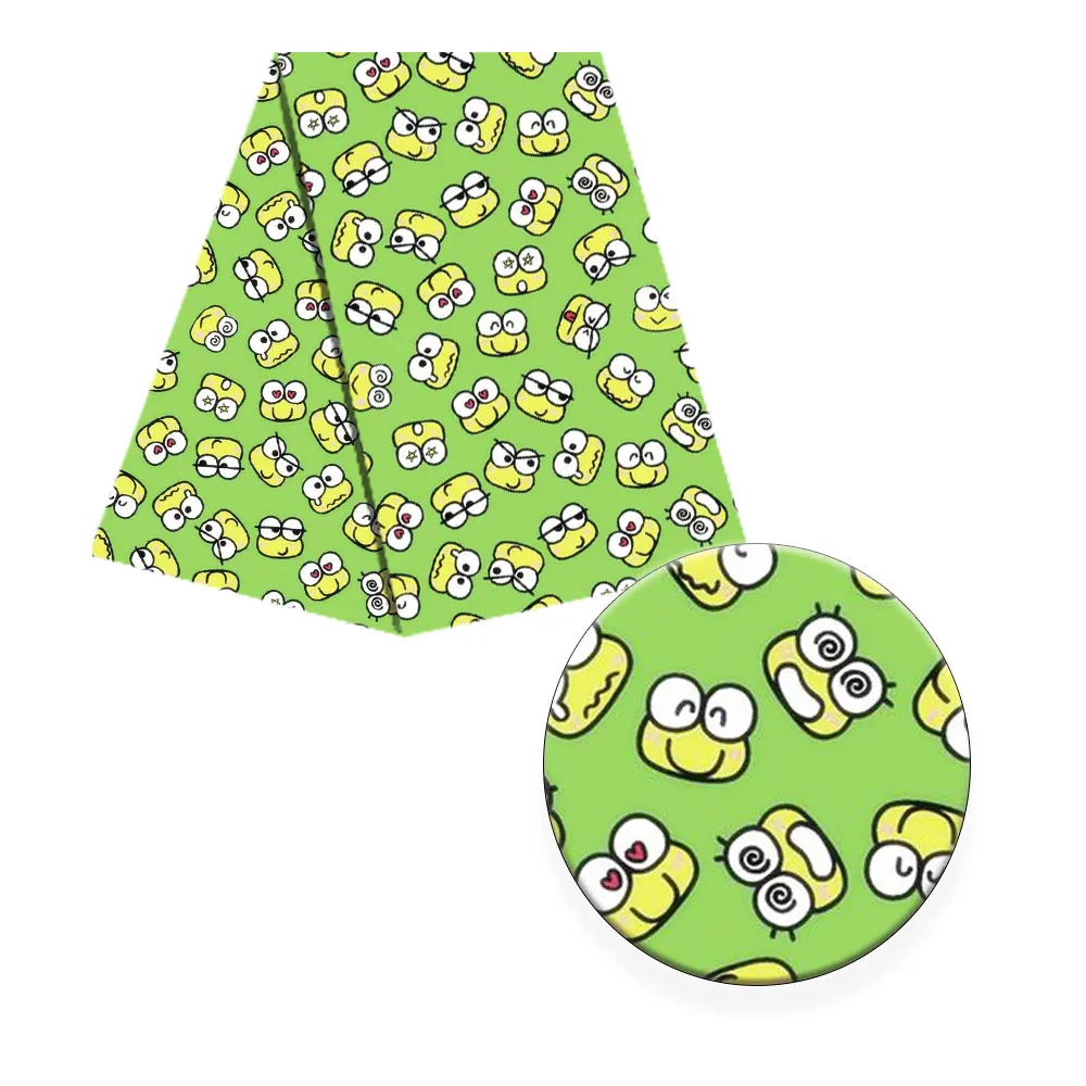 Полиэфирная хлопковая ткань дизайнерская с принтом для платья Цветочная