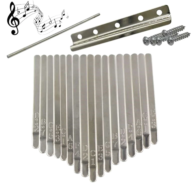 

17 клавиш, Высококачественная хромированная клавиатура Kalimba из марганцевой стали