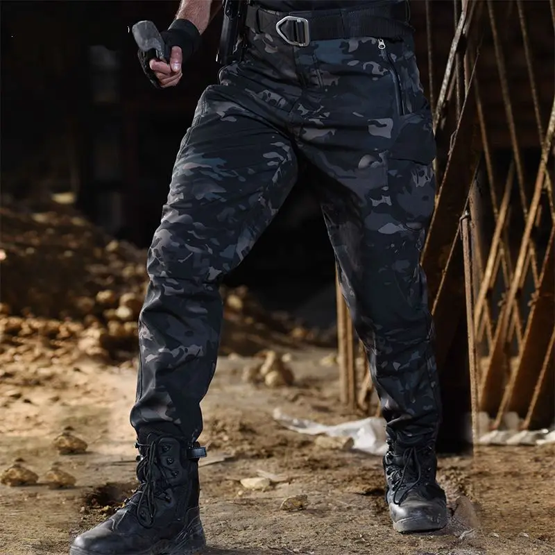 

Military Men Tactical Camouflage Cargo Pants Army Tactical Combat Waterproof Multi Pockets Working clothes Trousers High Quality