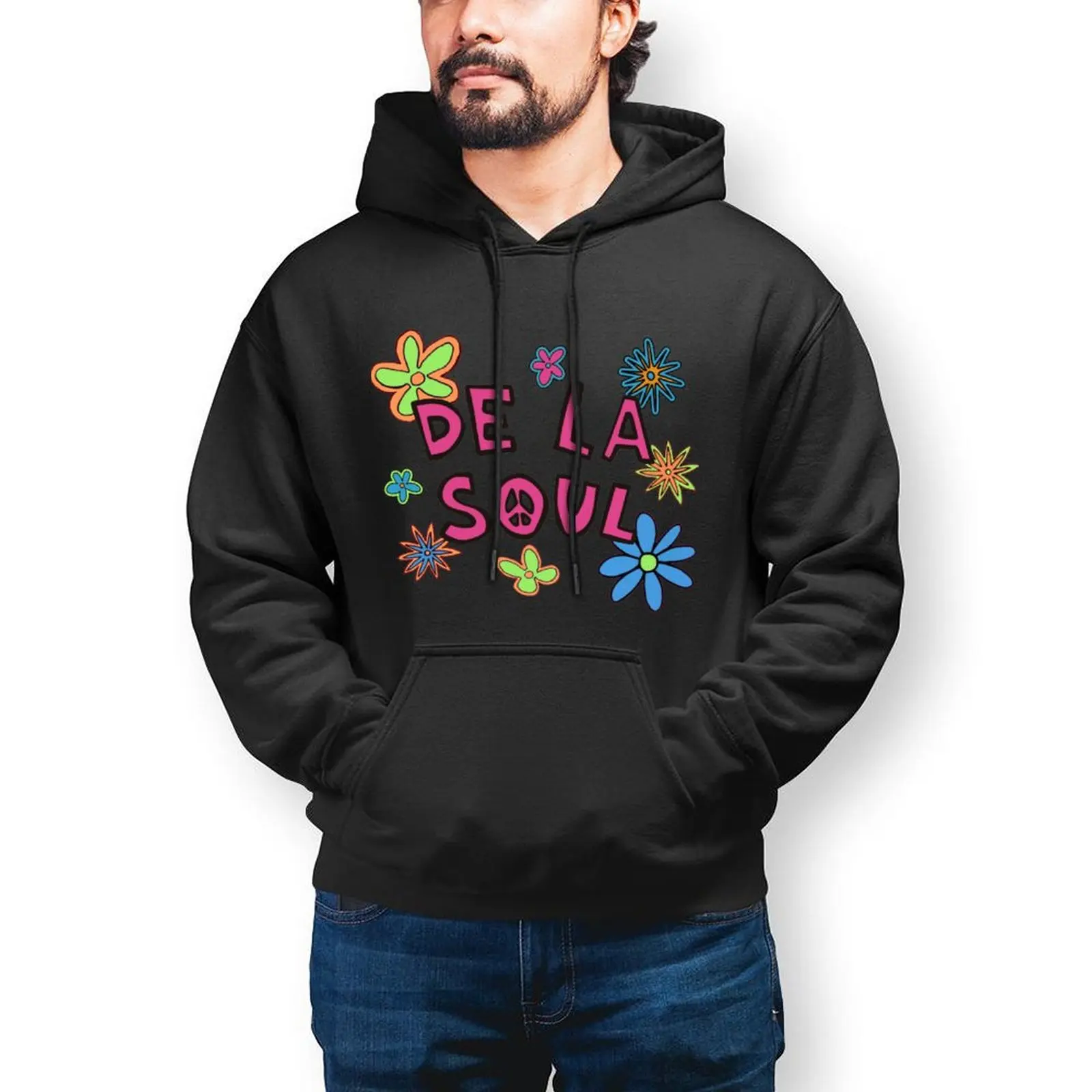 

Band Hippie Hoodies Letters Bohemianism Autumn Cotton Hoodie Stylish Streetwear Over Size Pullover Hoodie Men