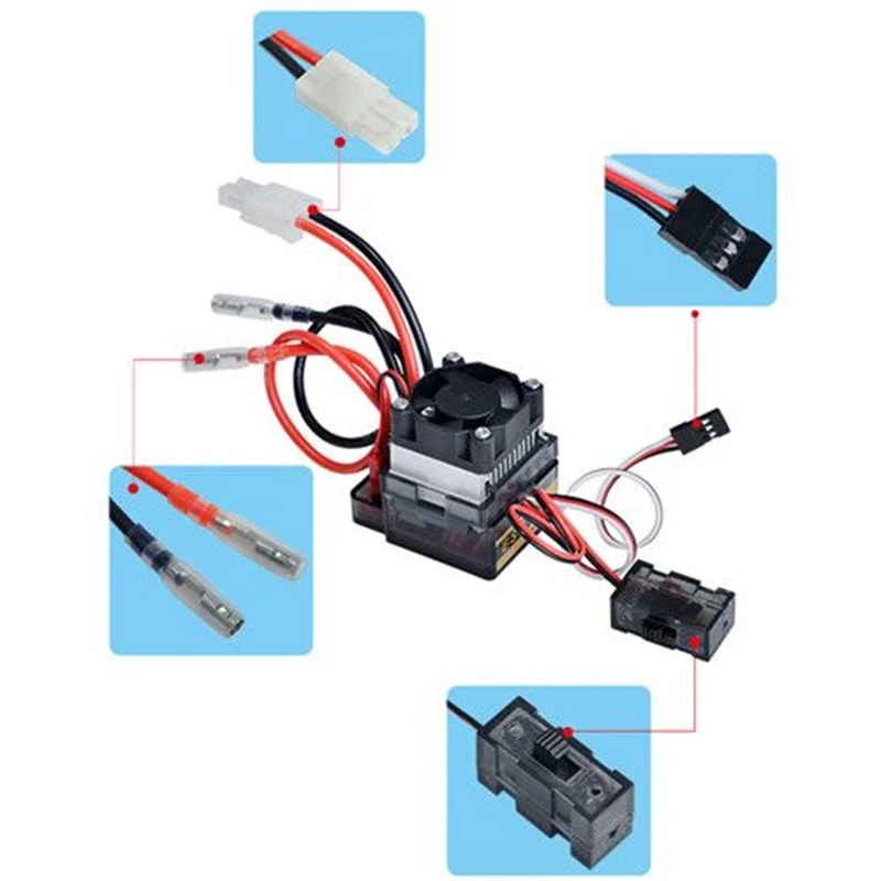 HSP HPI 320A Brushed Electrical Speed Controller ESC With Fan For RC Boat | Игрушки и хобби
